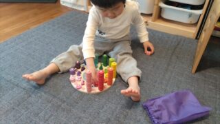 【４歳おもちゃ】４歳男の子の誕生日プレゼント☆知育にも！積み木時計と、しゃべるぬいぐるみ「うさもも」ちゃん